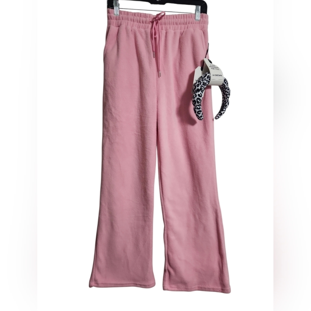 Pink Lounge Pants with Leopard Print Headband Great Gift Idea🎁